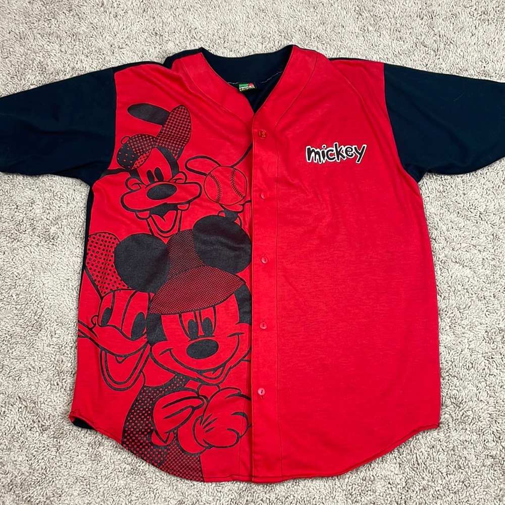 Vintage Mickey unlimited baseball jersey size large mens red